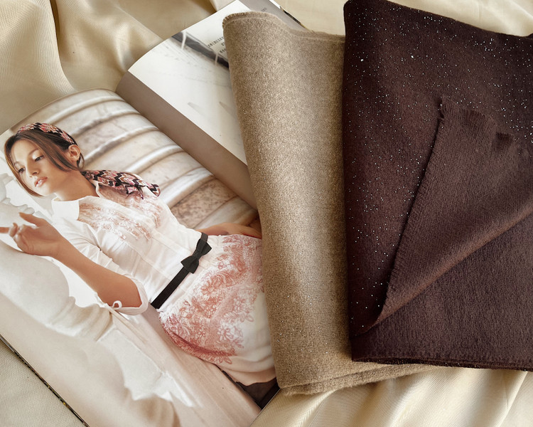 brown shawl