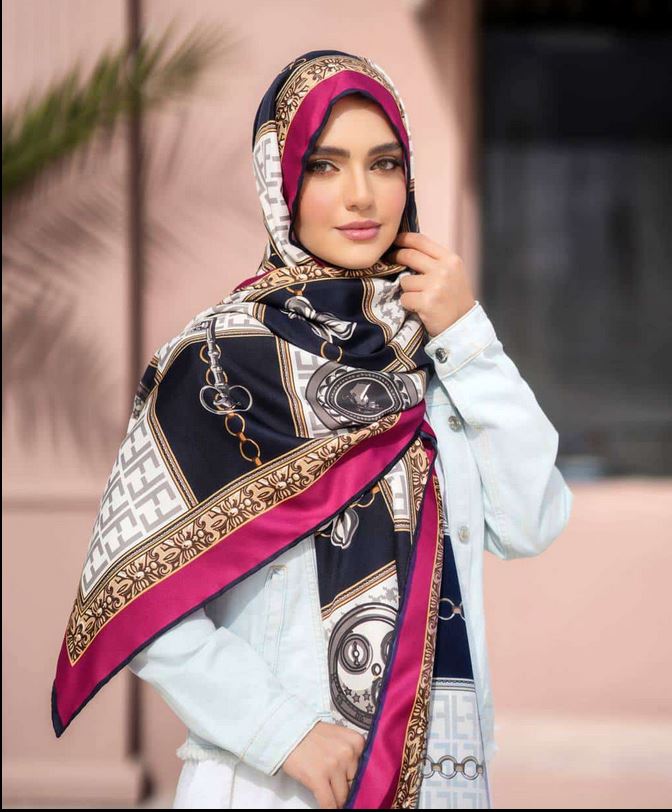 شال زنانه ابریشم توییل